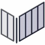 OPTIMUM Corner post for black glass roof - 108 cm - Image 2