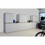 TITANIUM PLASTIKEN Wardrobe with 2 doors and shelves L70 x W44 x H176 cm Beige and Taupe Range TITANIUM Indoor / Outdoor - Image 3