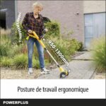 Powerplus Powxg6650 electric telescopic weeding weeding - Weed extractor, 400 W, with nylon and steel brush – Bild 2