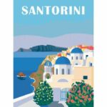 RavensburgerCreArt Canvas 30x40 cmSantoriniPaint by numbersAdultRelaxation and creative activityFrom 12 years old23906