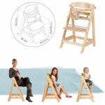 High chair - ROBA - SIT UP CLICK & FUN - Removable meal tray - Adjustable height - Up to 70 kg - Natural wood - Image 4