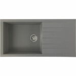STRADOUR CUBE built-in sink in SMC CONCRETE GRAY - 16, 1 tray, dim. 100 * 50 cm, manual emptying