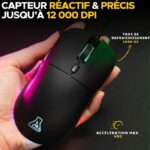 Wired Gaming Mouse - The G-Lab - KULT-COBALT - RGB - 12800 DPI - Black - Image 3