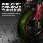 Foldable all-terrain electric scooter - URBANGLIDE - ECROSS PRO LITE 2 - 10 - 48V - 800 W - Auto 40KM Brake light and indicators - Image 5