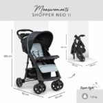 HAUCK Neo II Shopper Cane Stroller - Silver caviar - Image 6