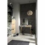Shoe cabinet - White / Oak - 12 pairs - Solid wood flared base - 70.2 x 23.9 x 138.9 cm - Image 2