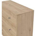 OREGON 3-Drawer Chest of Drawers - Oak Decor - L 72 x D 30 x H 68 cm - Image 5