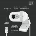 Webcam - Full HD 1080p - LOGITECH - Brio 100 - Integrated microphone - Off-white - (960-001617) - Image 6