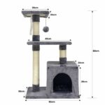 Poppy Cat Tree - 50x30x80cm - Gray - Image 3