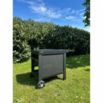 COOK'IN GARDEN REVA 110 PREMIUM serving trolley - 100% metal - Work surface (L.108 x W.55 cm) - 1 low shelf, 1 skirt, 1 splashback - Image 3