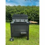 COOK'IN GARDEN REVA 110 PREMIUM serving trolley - 100% metal - Work surface (L.108 x W.55 cm) - 1 low shelf, 1 skirt, 1 splashback - Image 2