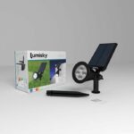 LUMISKY Pack of 2 waterproof solar outdoor spots - 4 white LEDs - 200 Lm - Swivel head at 90 ° C - Image 4