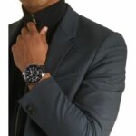 CASIO - Genuine Leather Watch - EDIFICE - Black - Image 2
