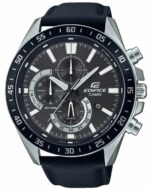 CASIO - Genuine Leather Watch - EDIFICE - Black - Image 3