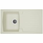 Stradour Sink Kitchen Builter 1 Bac + 1 Arena Drafts - Resin - 86 x 50 cm - White