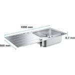 Sink - stainless steel - stainless steel - GROHE - Image 3