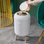 Bathroom push floor trash can - LIMO - KITCHEN MOVE - 9L - Designer wood - Image 2
