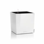 Planter - Cube premium 40 - Complete kit - Glossy white - 31 L - LECHUZA