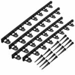 NATURE Polypropylene and polyethylene turf trim - 16 anchors - H 4,5 x (4 x L100) cm - Black