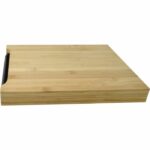 JOCCA Bamboo cutting board with tray 36x27,5x4 cm brown - Image 4