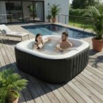SUN SPA Laminated square inflatable spa - 4 persons - 1, 55 x H 0, 65 m - Image 4