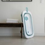 Foldable bathtub - THERMOBABY - BALNÉA - Compact - Drain plug - Up to 18 months - Blue - Image 2