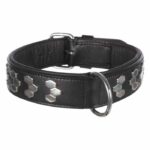 Active TRIXIE collar - Stylized design - Leather - Size L - 4555 cm - Black