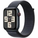 Apple Watch SE GPS + Cellular - 44mm - Midnight Aluminum Case - Ink Sport Loop Strap