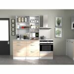 OSLO High furniture 1 door - Jackson chene decor - L 40 x D 36 x H 58 cm - Image 6