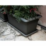 MEDITERRANEO rectangular flower box - 110L - 100 cm - Plastic - Anthracite - Image 4