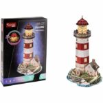 3D Lighthouse Puzzle - Construction Game - EXPLORA - 72 pieces - Ages 8 and up