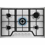 ELECTROLUX KGS7536SX - Built-in gas hob - 5 burners - L 75 x D52cm - Stainless steel - Cast iron grids