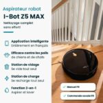 EZICLEAN I-Bot Z5 Connected Robot Vacuum Mop - 75 min - 2.6Kpa - 60-90m² - Hard floors - 0.25L - Image 2