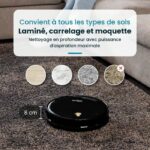 EZICLEAN I-Bot Z5 Connected Robot Vacuum Mop - 75 min - 2.6Kpa - 60-90m² - Hard floors - 0.25L - Image 4