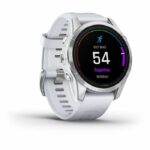 GARMIN - Epix Pro (Gen2) - High-performance smartwatch - 42 mm - Steel, Silver with white strap