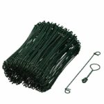 NATURE Lot of 200 buckle ties in naturally green plasticized galvanized steel - (L16 cm x Ø1.4 mm)