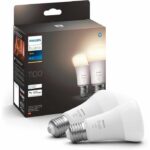 Philips Hue White, E27 connected LED bulb, Equivalent 75W, 1100 Lumen, Bluetooth compatible, 2 pack - Image 2