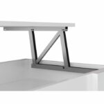Relaxable coffee table - Contemporary white matte style - L 100 x D50 x H44cm - Happy - Image 4