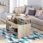 Liftable coffee table - Contemporary style - Sonoma chene decor - L100 x D50 x H44cm - Happy - Image 2