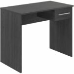 Small drawer desk - Ash gray melamine - 90 x 50 x 74 cm - Image 2