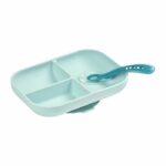BEABA Silicone lunch set 2 pieces compartmental - blue - Image 2