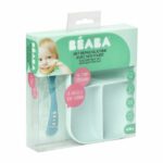 BEABA Silicone lunch set 2 pieces compartmental - blue - Image 3