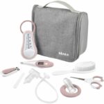 BÉABA Nomad baby toiletry bag, 9 accessories, Old pink