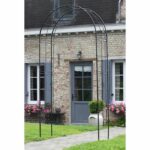 NATURE Pergola arch in galvanized steel 113x38xH229cm - Black - Image 2