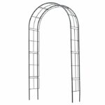 NATURE Pergola arch in galvanized steel 113x38xH229cm - Black