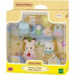 The Baby Duo on a Walk - SYLVANIAN FAMILIES - 5747 - Chocolate Rabbit and Persian Cat with Accessories - Image 4