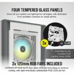 CORSAIR iCUE 5000X RGB PC Case - ATX Mid Tower Tempered Glass - White (CC-9011213-WW) - Image 4