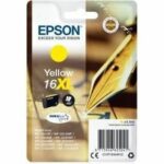 EPSON Pack of 1 Ink Cartridge 16XL Feather - Yellow - High Capacity Blister with Alarm