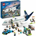 LEGO City 60367 Airliner Toy with Airport Bus, Tugboat, Luggage Truck and 9 Minifigures