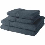 2 TODAY bath towels 50x90 + 2 bath sheets 70x130 cm 100% Cotton - Denim